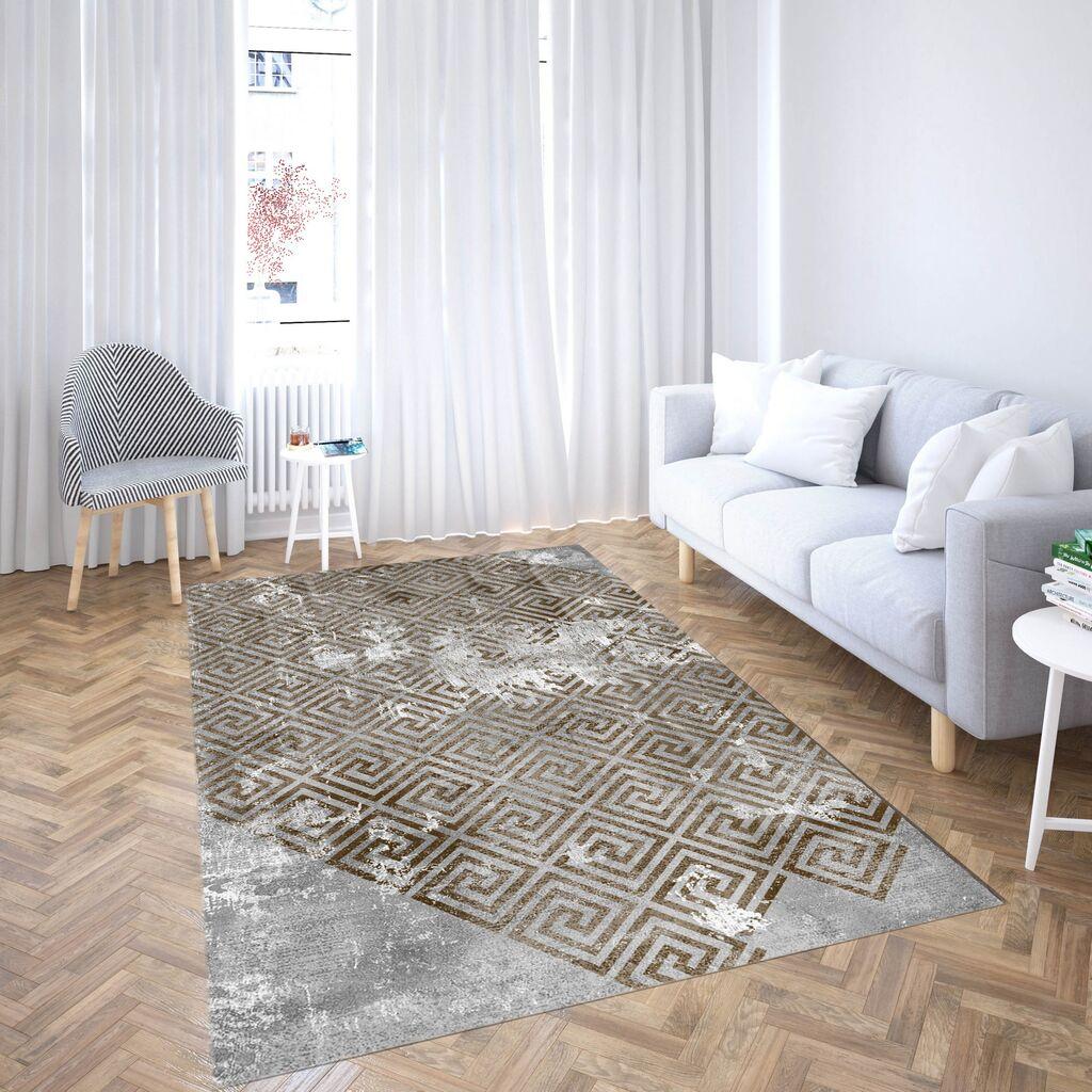 Conceptum Hypnose tepih CG_51, pravougaoni, 140 x 220 cm, sivo-braon