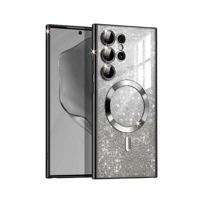 Maska za mobilni telefon Samsung S25 Ultra, MagSafe, Glitter, Crna
