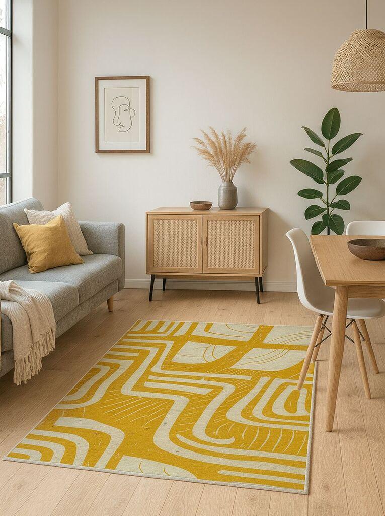 Conceptum Hypnose tepih BSR-12, pravougaoni, 80 x 150 cm, žuto-bež