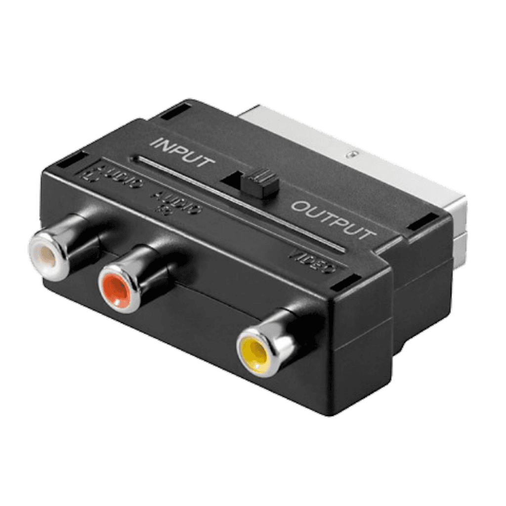 ZED electronic Scart prelaz na 3x RCA (činč) sa prekidače m, BK-VP49