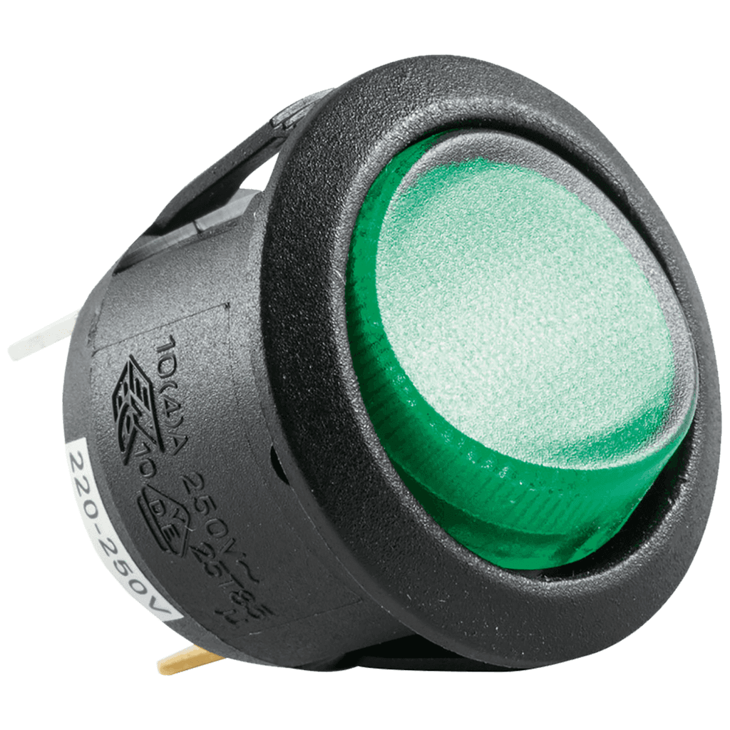 Home Prekidač WIPP, 250 V~/6 A, Ø23 mm, 2 položaja, STV 08, Zeleni