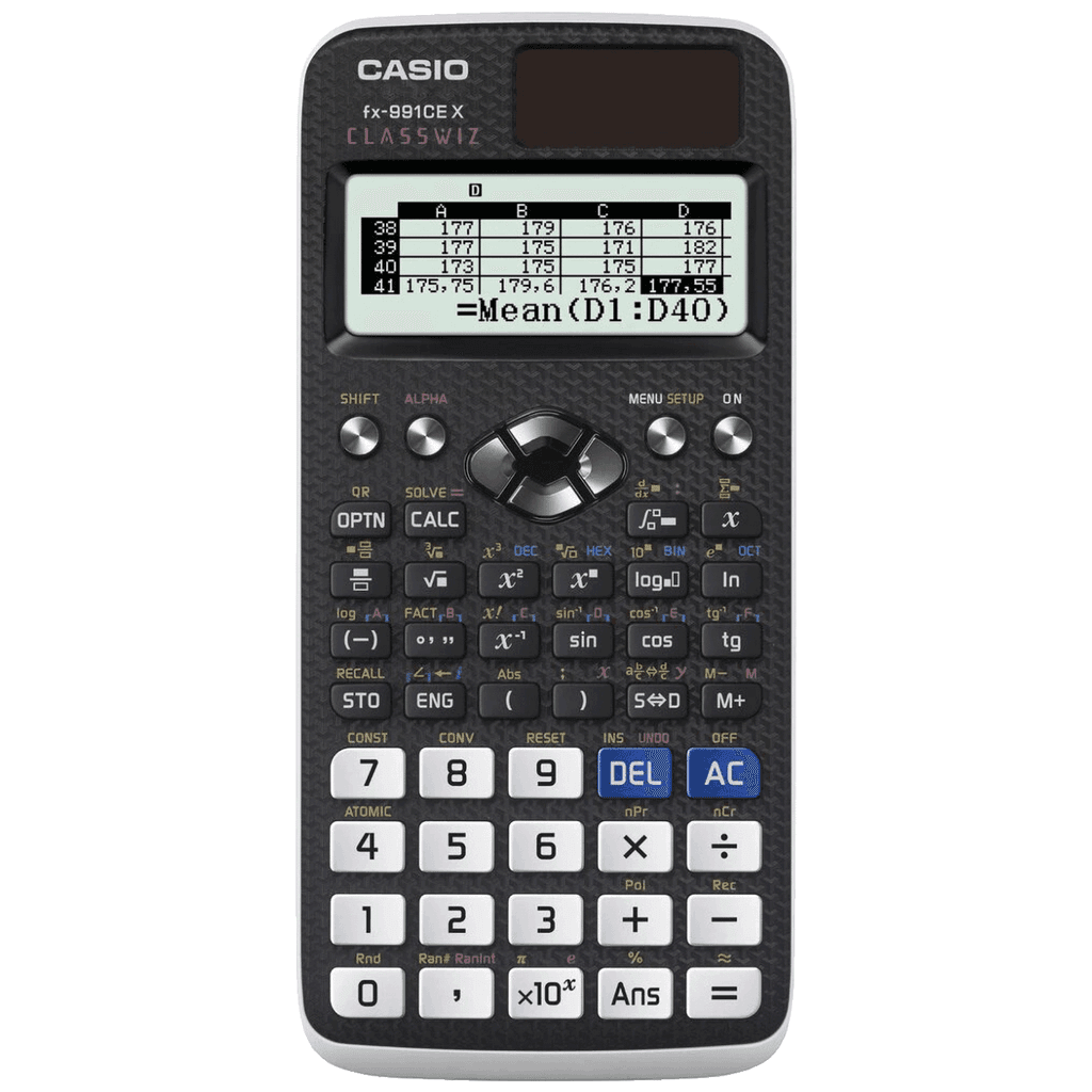 Casio Tehničko-znanstveni kalkulator, Solarno/baterijsko napajanje, FX-991CEX, Crni
