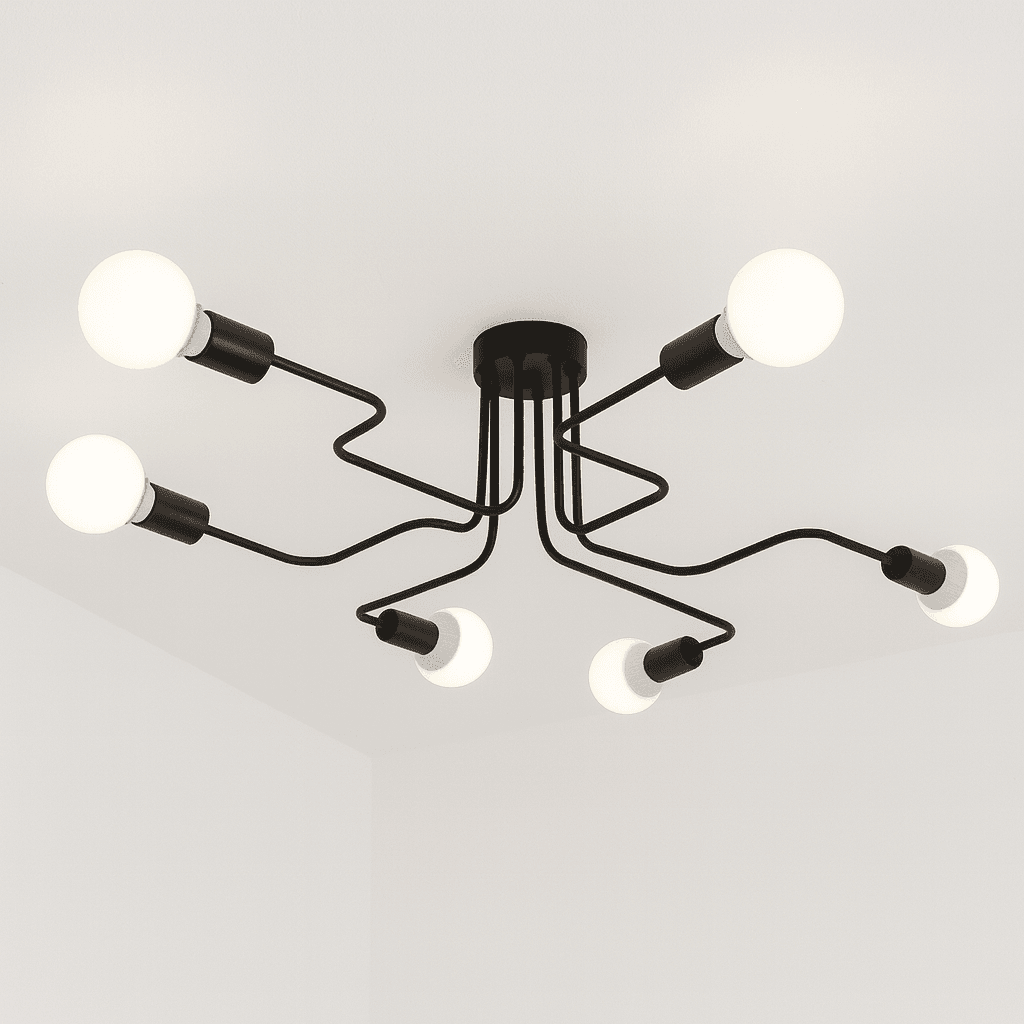 Giga Luster C6042/6, E27x4, Crni