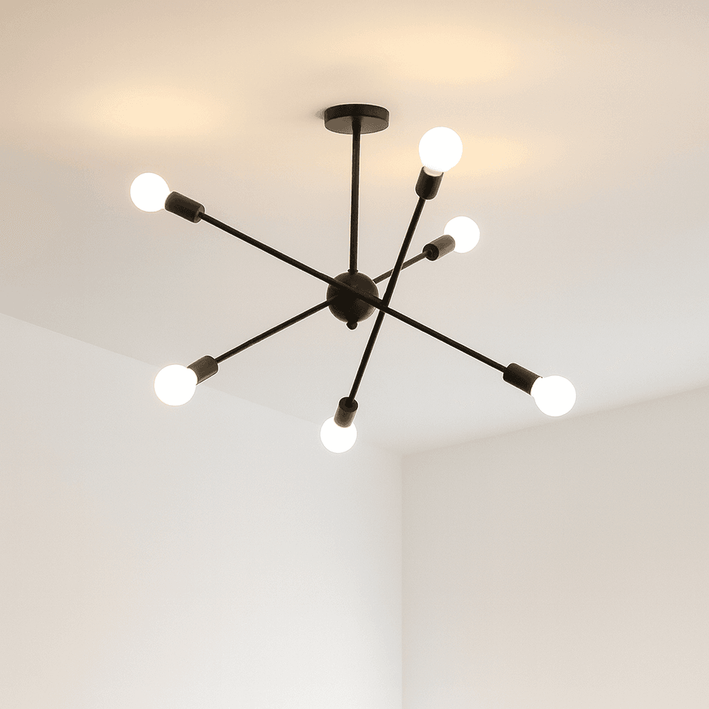 Giga Luster D8021/6, E27x6, Crni