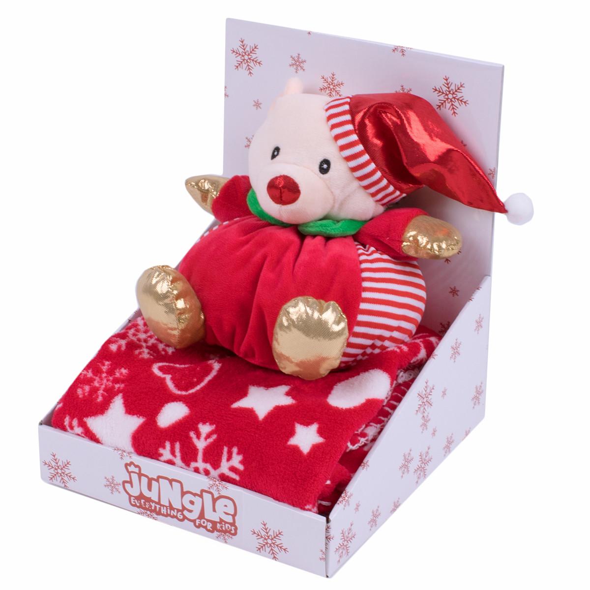Jungle Dekica sa igračkom praznički medo, Crvena