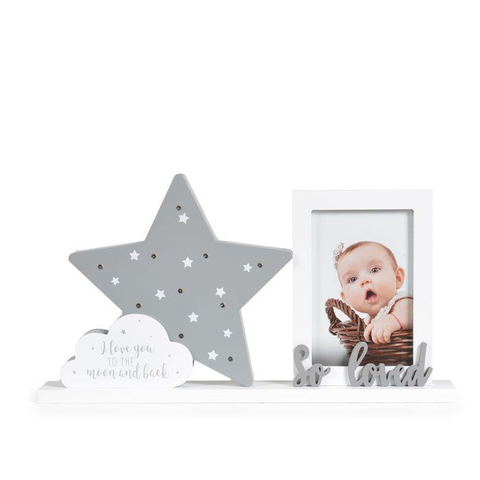 Cangaroo Drveni okvir za sliku sa noćnim svjetlom, Sivi