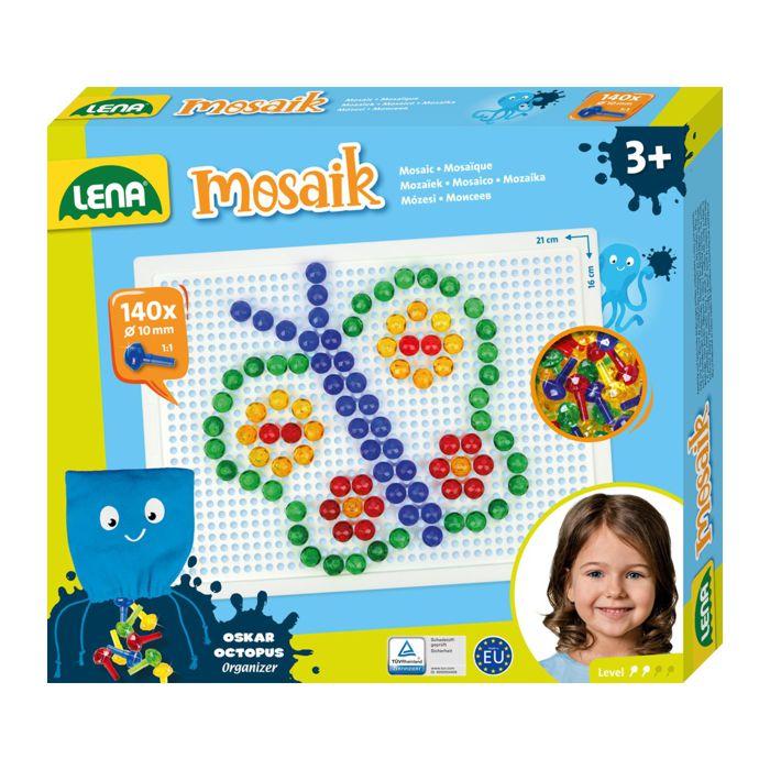 Lena Mozaik Prozirni kreativni set sa čavlićima, Šareni