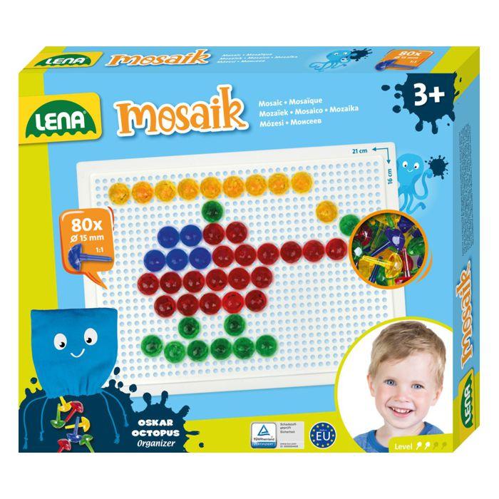 Lena: Mozaik Prozirni kreativni set sa čavlićima, Šareni