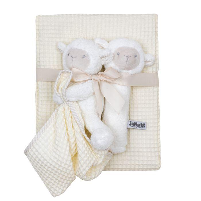 Jungle Set skviker, tješilica i dekica, Bijeli