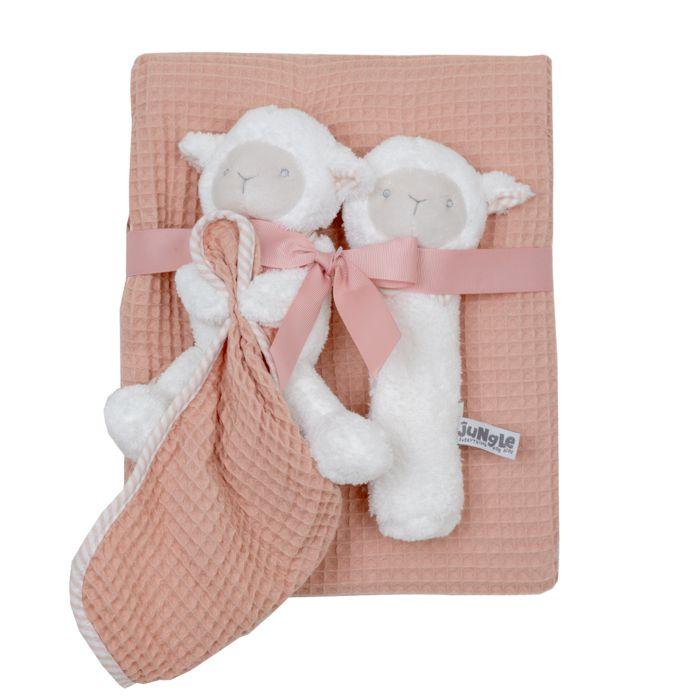 Jungle Set skviker, tješilica i dekica, Roze