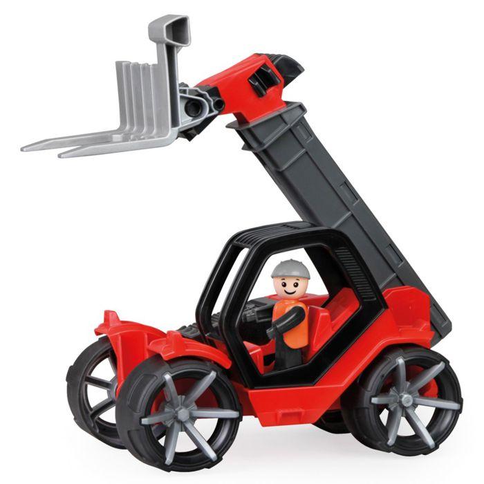Lena 2 teleskopski utovarivač sa figurom 35cm, Crveni