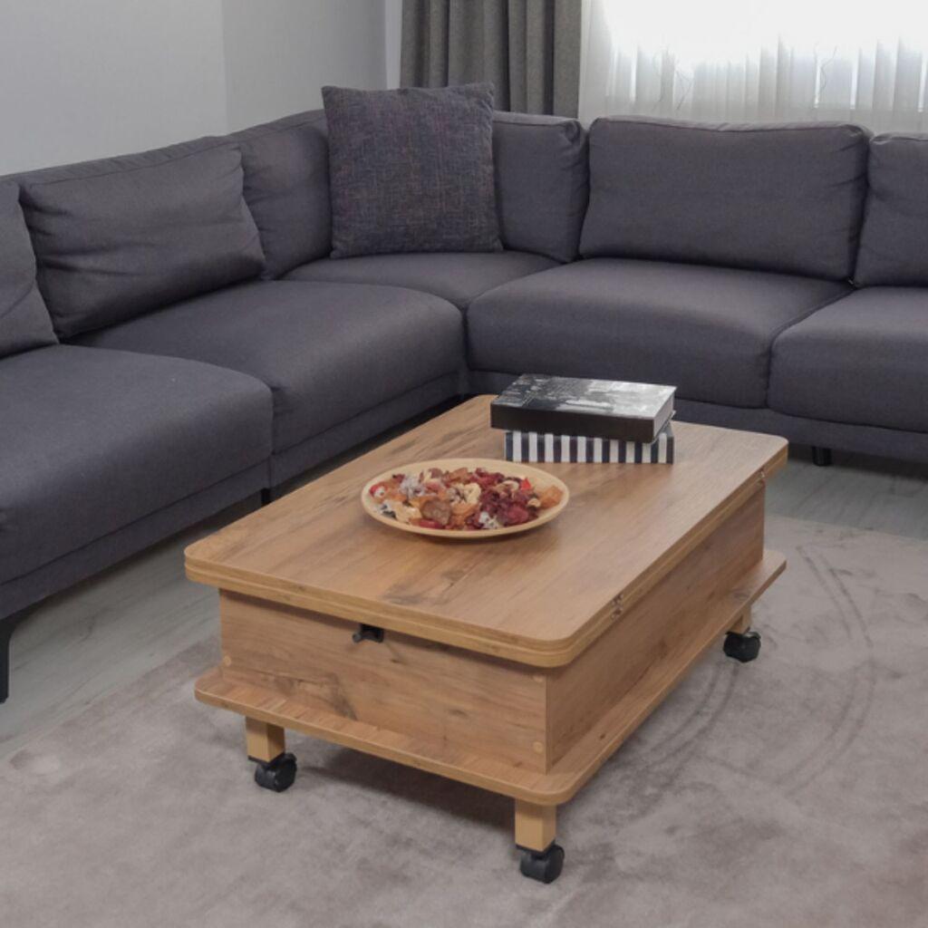 Hanah Home Stol za dnevni boravak Nino 90x40x60 cm, Smeđa