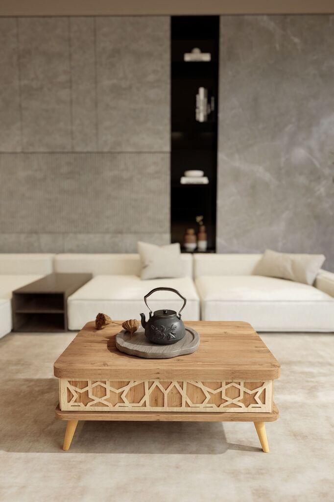 Hanah Home Stol za dnevni boravak Ottowa Ada 90x38x60 cm, Smeđa