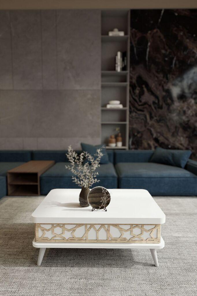 Hanah Home Sto za dnevnu sobu Ottowa Ada 90x38x60 cm, Bijeli