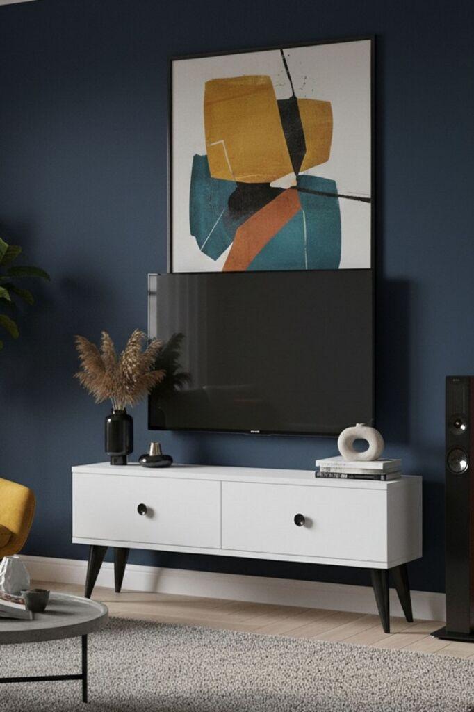 Hanah Kućna TV komoda Mona 120, 120x40,5x32cm, Bijela