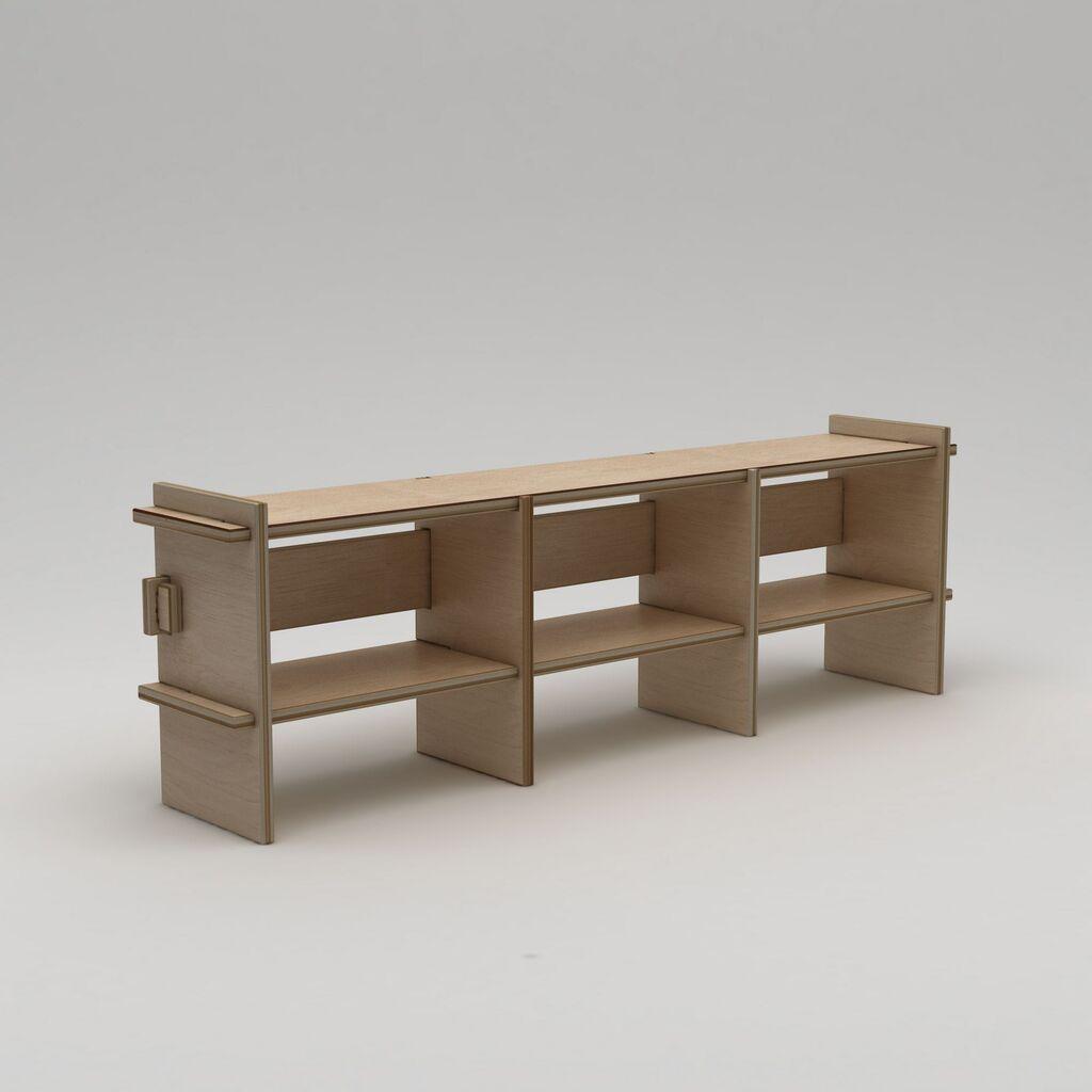 Hanah Kućna TV komoda Lucis, 220x70x38cm, Smeđa