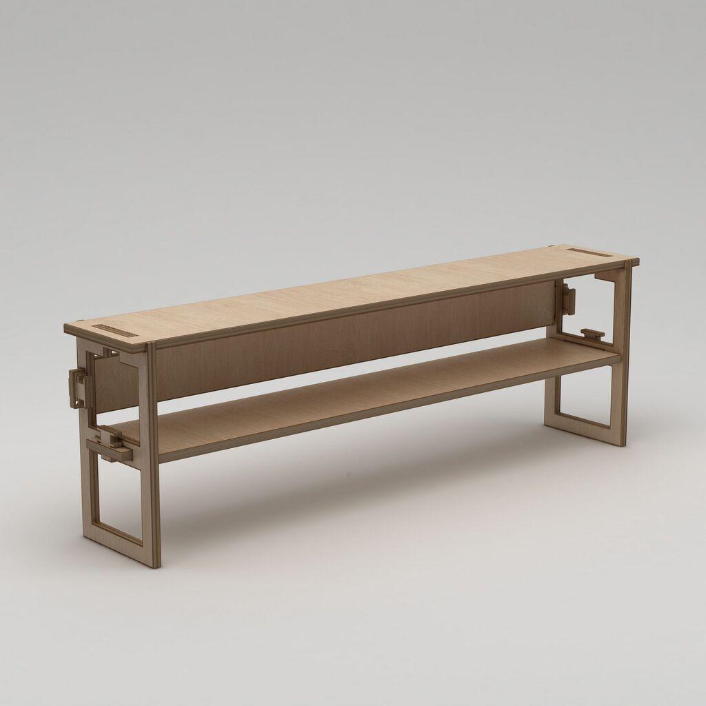 Hanah Home TV komoda Linea, 220x70x38cm, smeđa