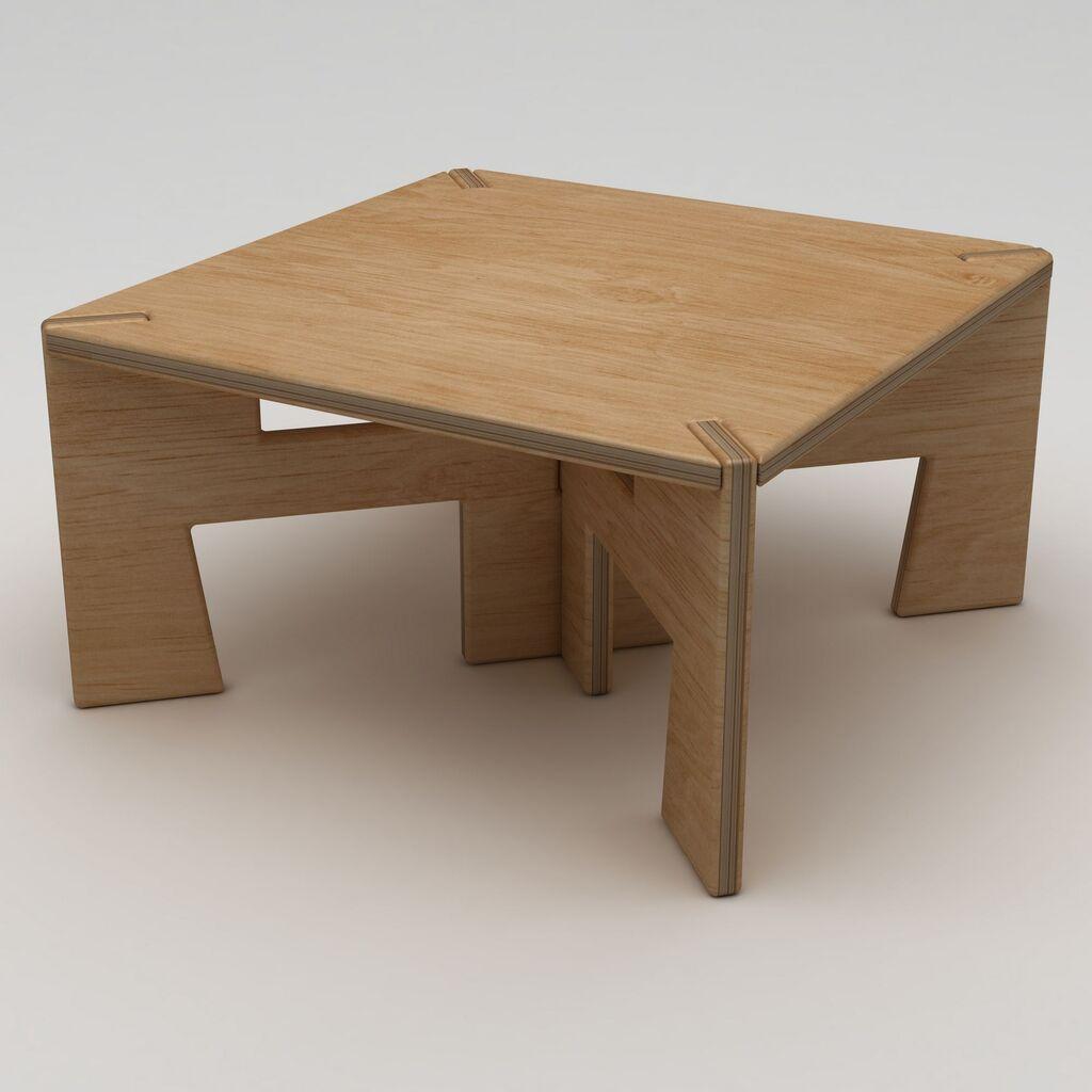 Hanah Home Stol za dnevni boravak Tabula, 75x40x75 cm, Smeđa