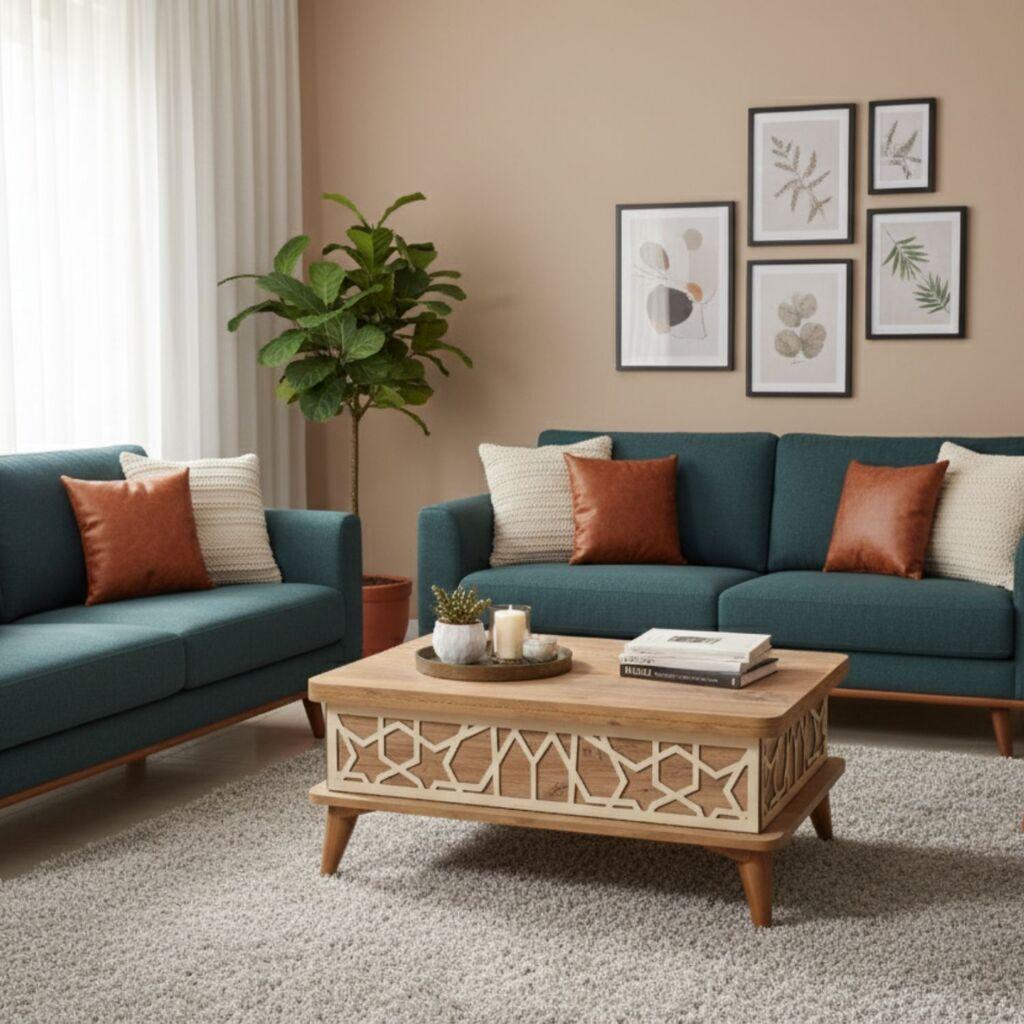 Hanah Home Stol za dnevni boravak Ada 90x38x60 cm, Smeđa