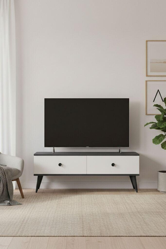 Hanah Kućna TV komoda Mona 120, 120x40,5x32cm, Bijela