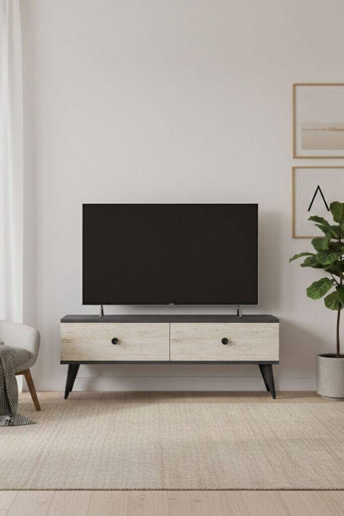 Hanah Kućna TV komoda Mona 120, 120x40,5x32cm, krem