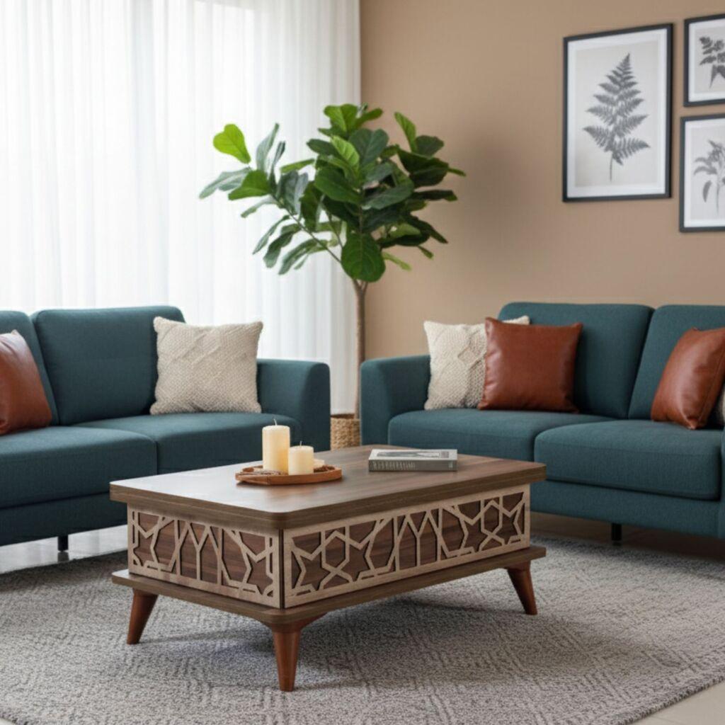 Hanah Home Stol za dnevni boravak Ada 90x38x60 cm, Smeđa