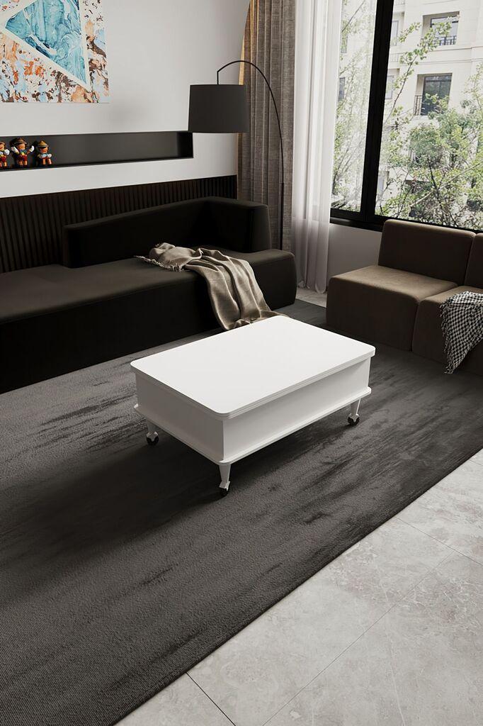 Hanah Home Stol za dnevni boravak Nino 90x40x60 cm, Bijela