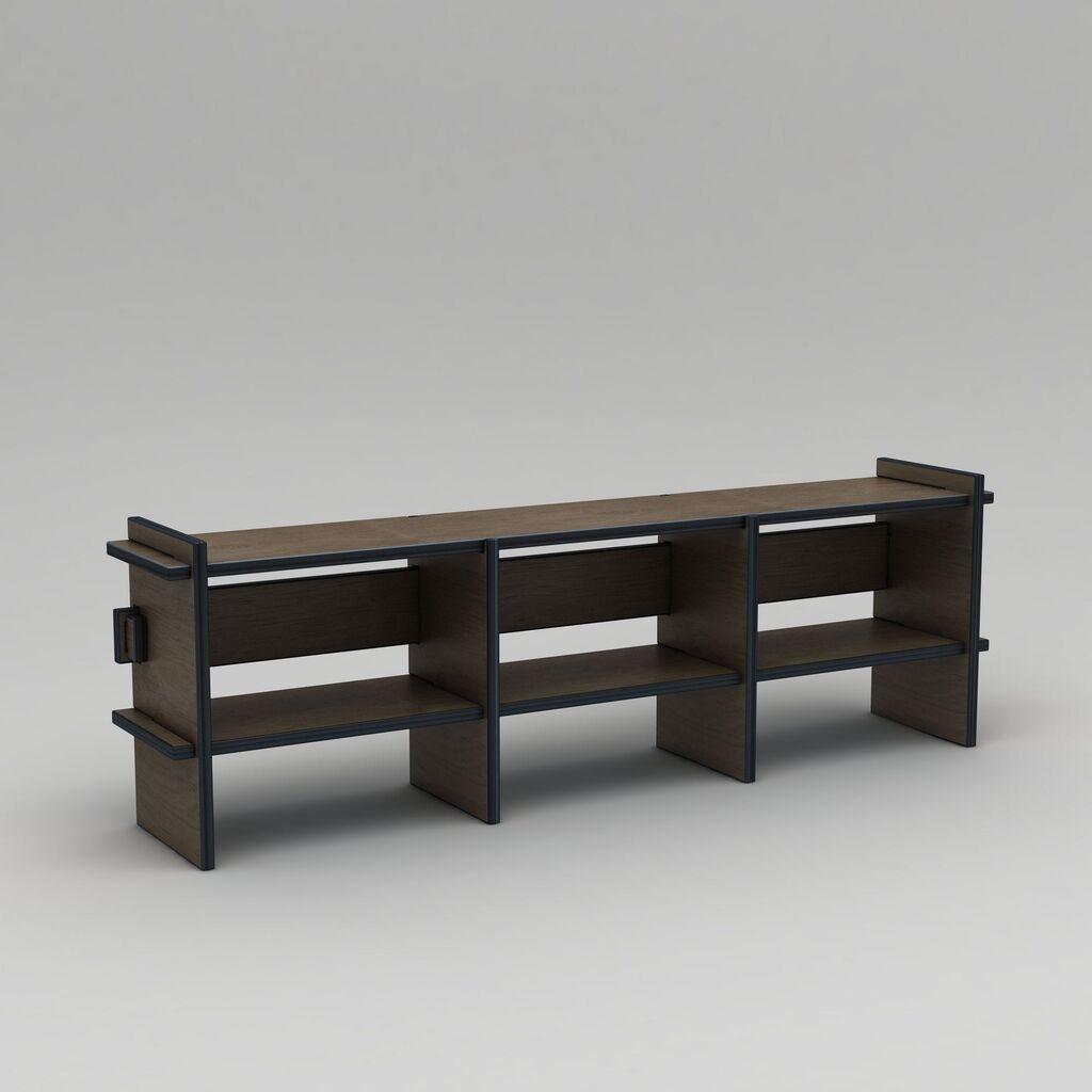 Hanah Kućna TV komoda Umbra, 220x70x38cm, Smeđa