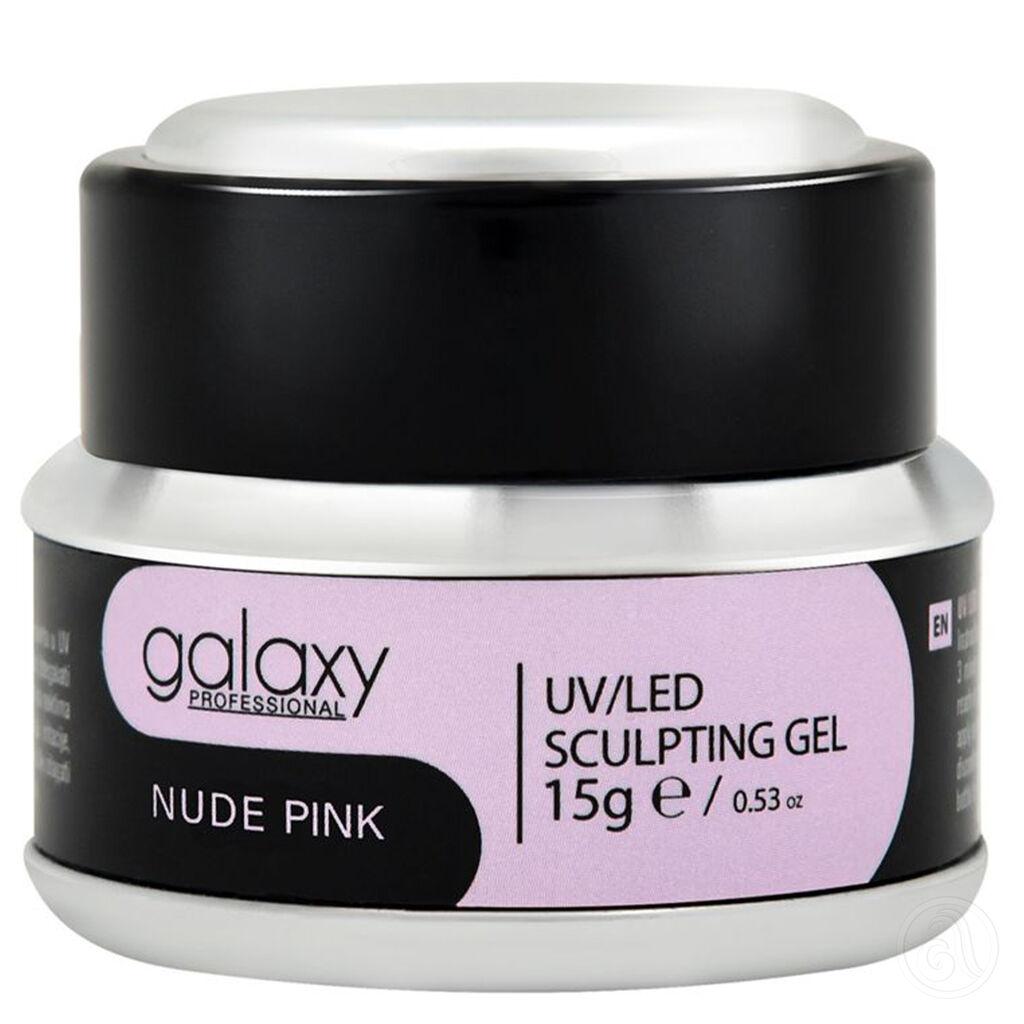 Galaxy Professional Gradivni kamuflažni gel  UV/LED Nude  , 15g,Roze