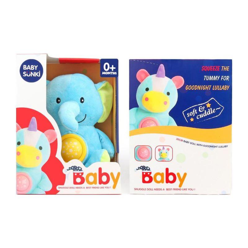 Baby Sunki Plišani slon sa svjetlom 067429, Plavi