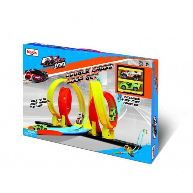 Maisto Set igračaka Fresh Metal dupli križni loop sa 2 autića