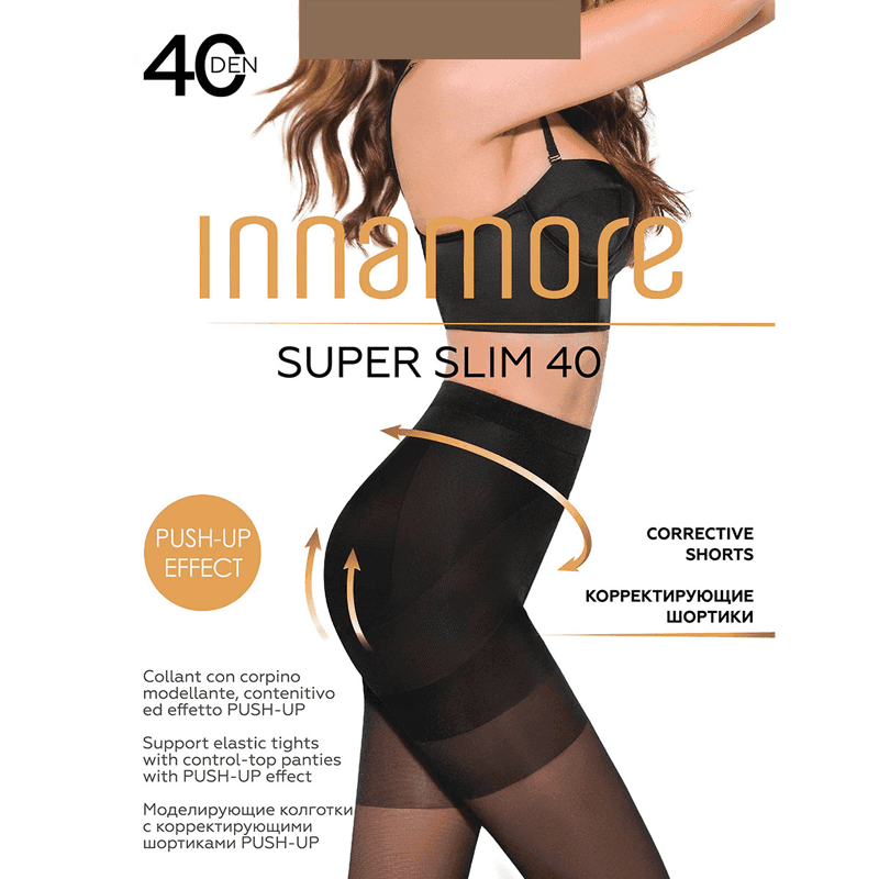 Innamore  Ženske čarape Super Slim, 40 dena, Smeđe
