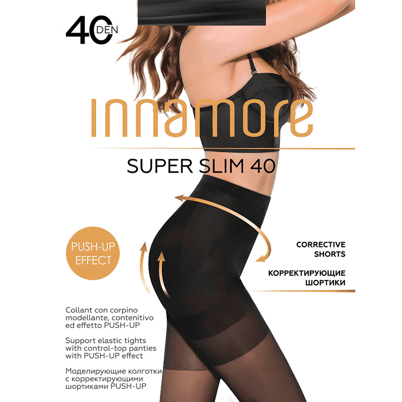 Innamore  Ženske čarape Super Slim, 40 dena, Crne