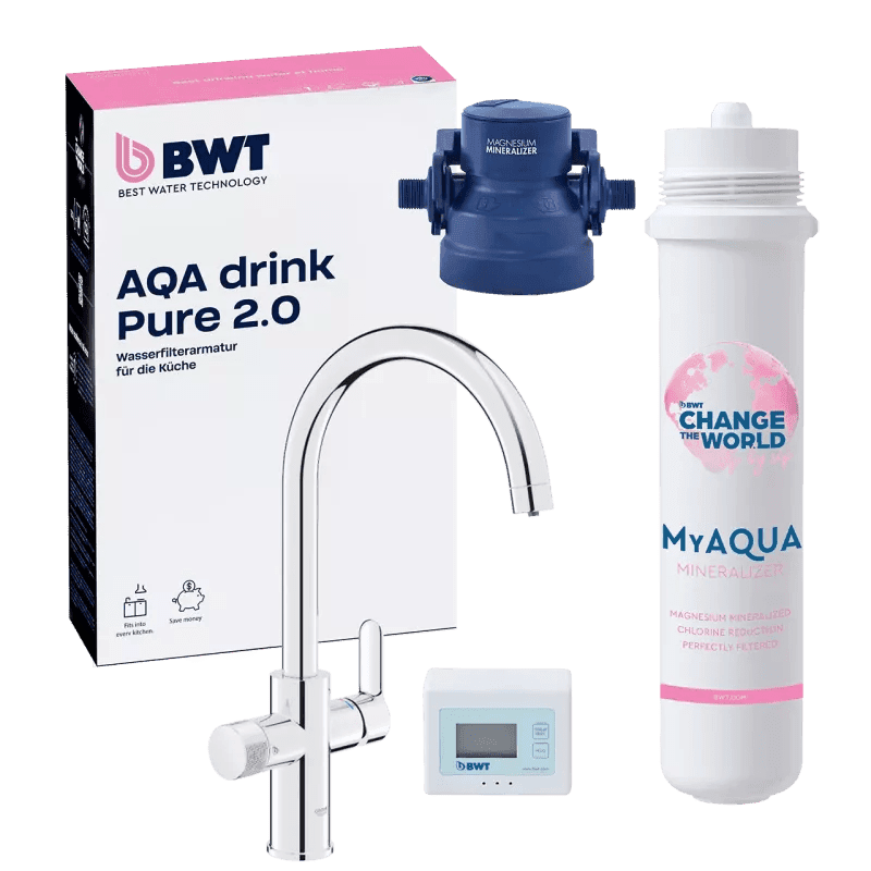 BWT Set filtera za vodu AQA drink Pure 2.0 + Grohe 3‑u‑1 Sa MyAqua Taste filterom