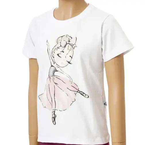 Majica balerina za djevojčice Eastbound, bijela