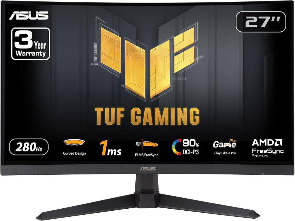 Asus Gaming Monitor VG27VQM1B, 27", Zakrivljen
