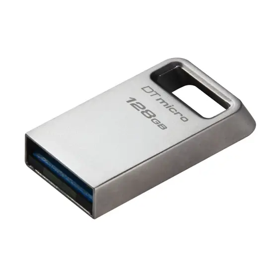 Kingston Flash memorija DataTraveler Micro, 128GB, USB 3.2, Metalno kućište, Crna