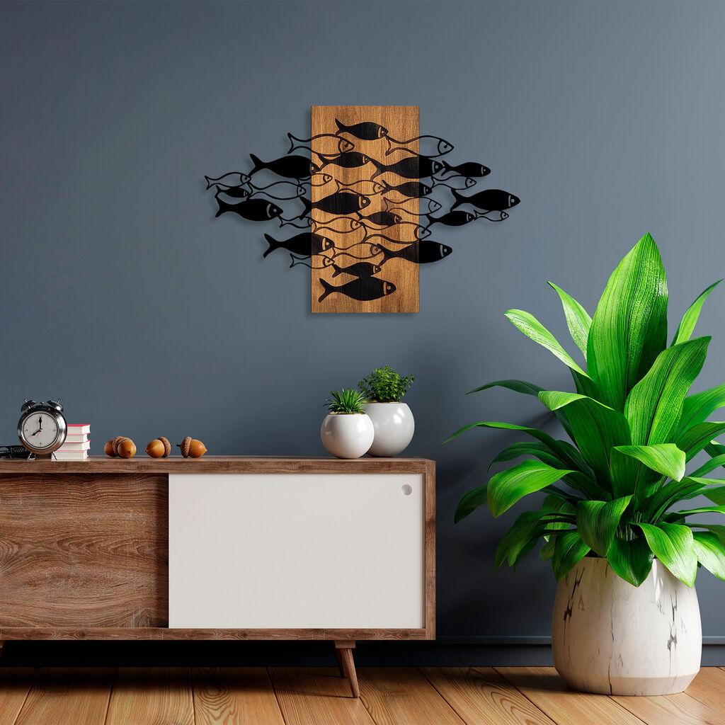 Wallity Zidna dekoracija Shoal, 58x88 cm, Crna