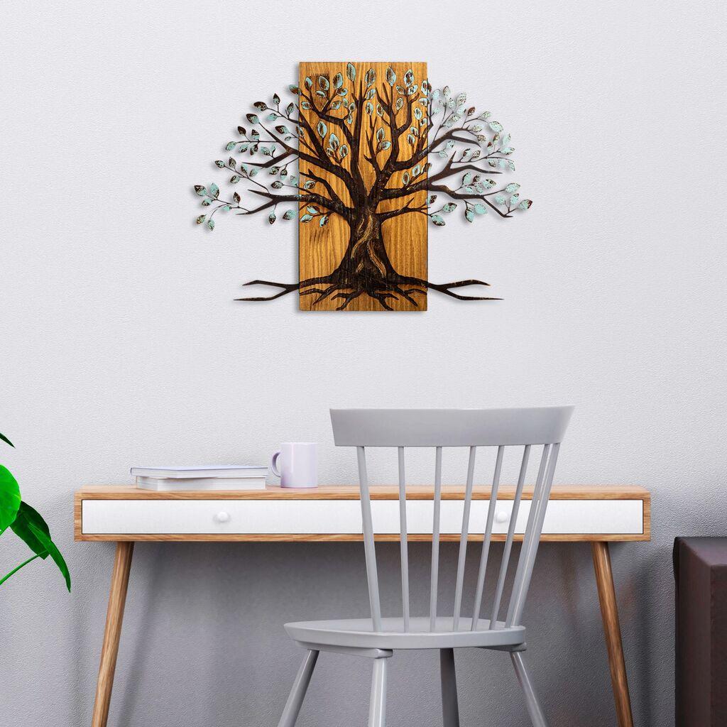 Wallity Zidna dekoracija Vrba - 382-A, 58x80 cm, Smeđa boja