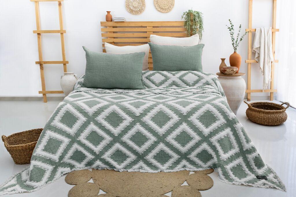 L'essentiel Maison Set Prekrivač Sonia, 200x220cm, Zeleni