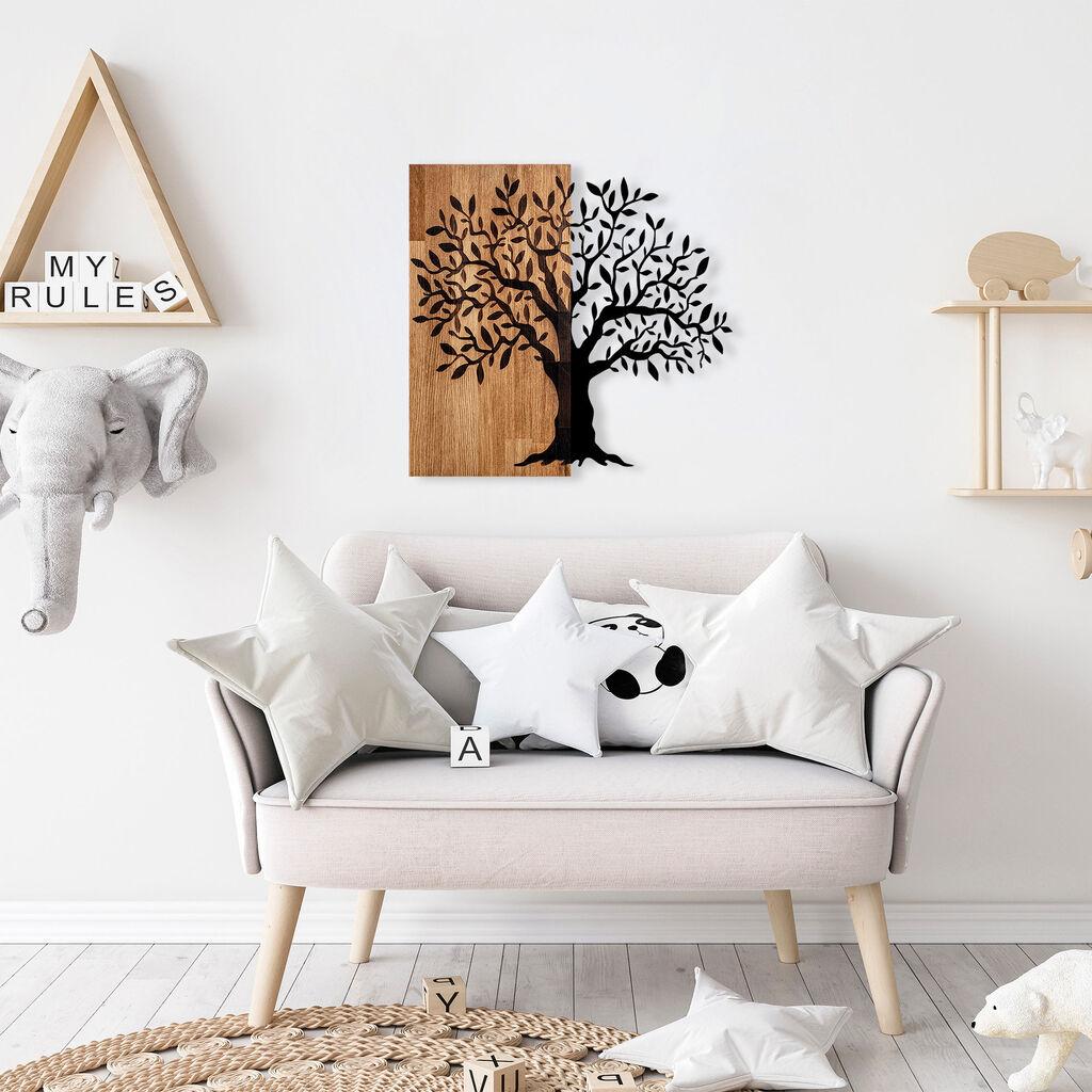 Wallity Zidna dekoracija Misteriozno drvo - 371, 58x60 cm, Crna