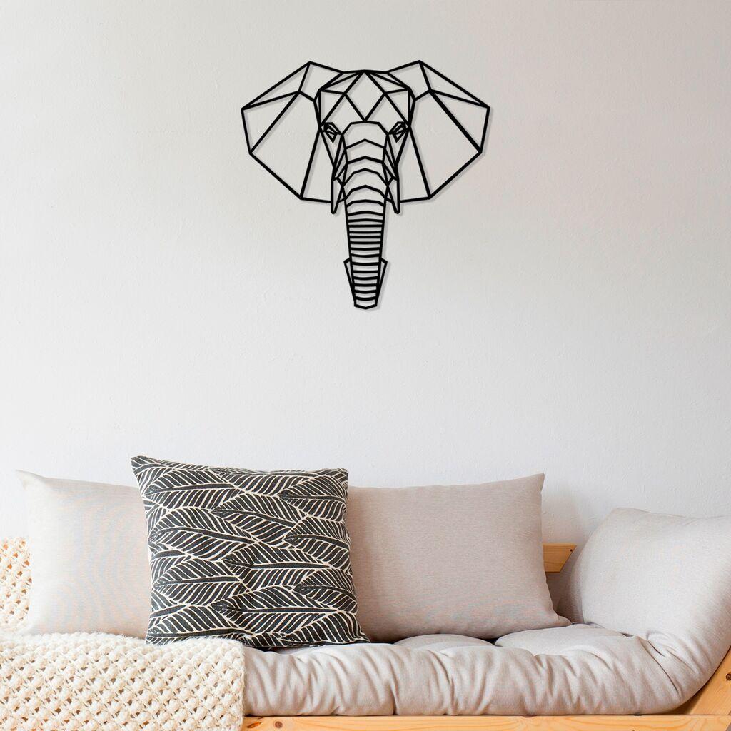 Wallity Zidna dekoracija Fil, 58x58 cm, 8 mm, Crna