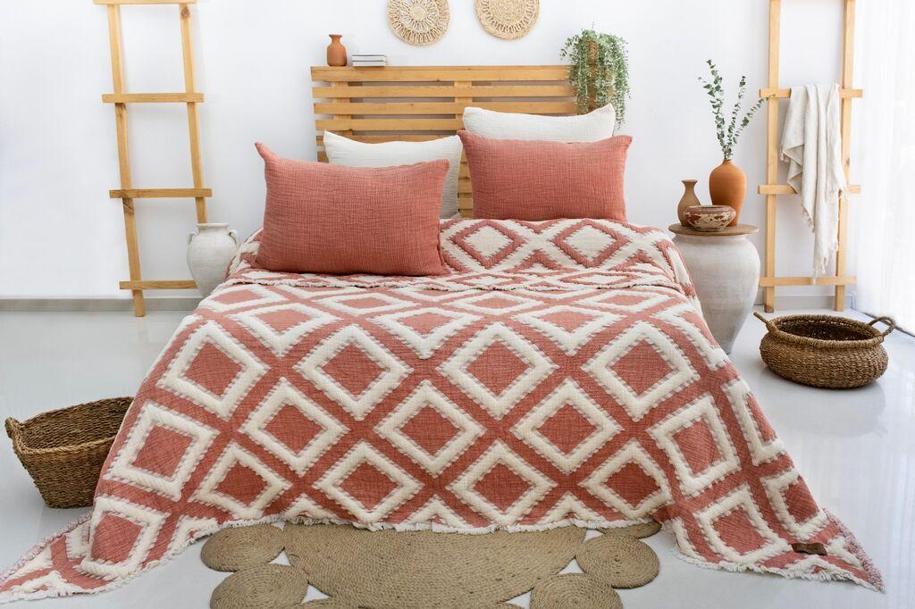 L'essentiel Maison Set Prekrivač za bračni krevet Sonia, 200x220cm, Crvena