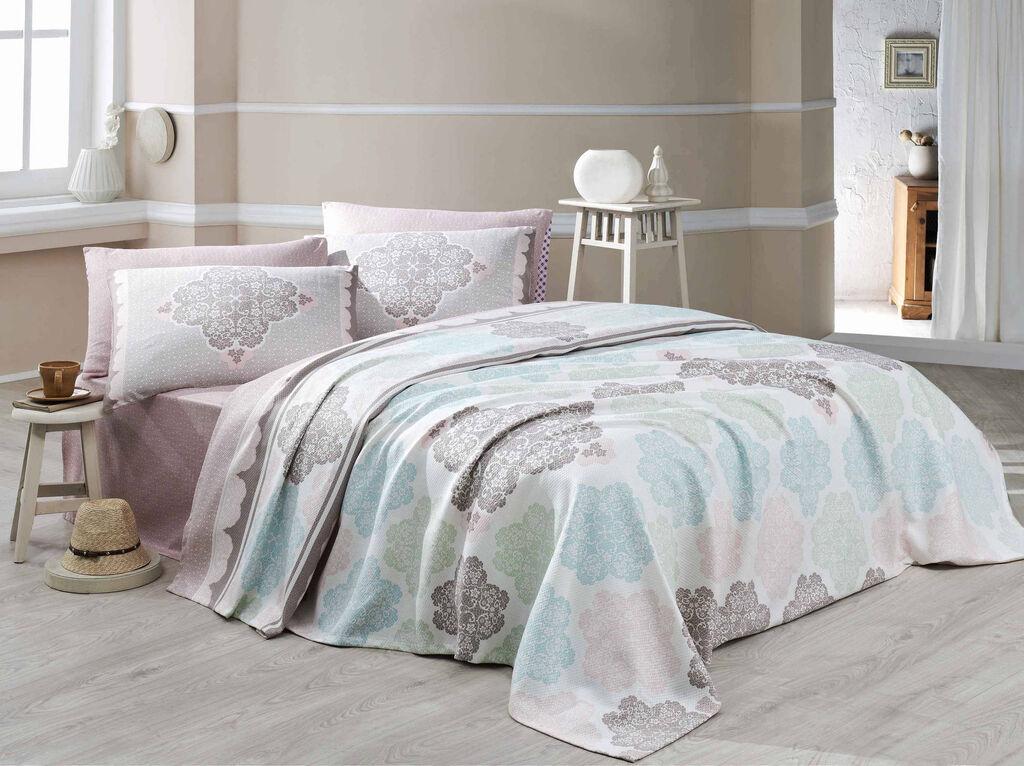 L'essentiel Maison Set Jednokrevetni prekrivač Andalucia, 160x230cm, bijeli