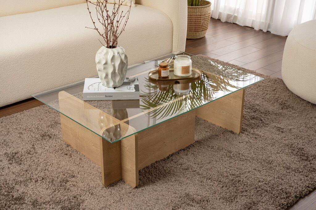 Nordure Klub sto Flavio, 105x30x65cm, Braon