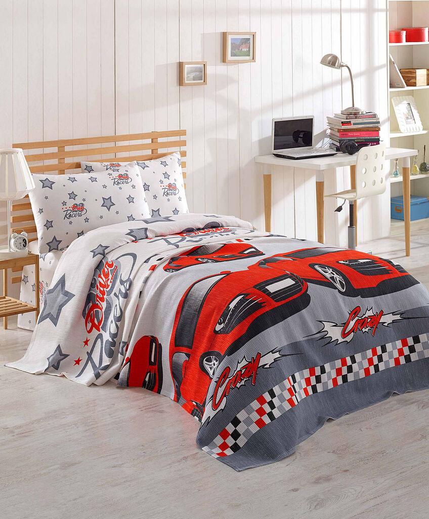 L'essentiel Maison Set prekrivač za jednokrevetni krevet Crazy, 160x235cm, crvena