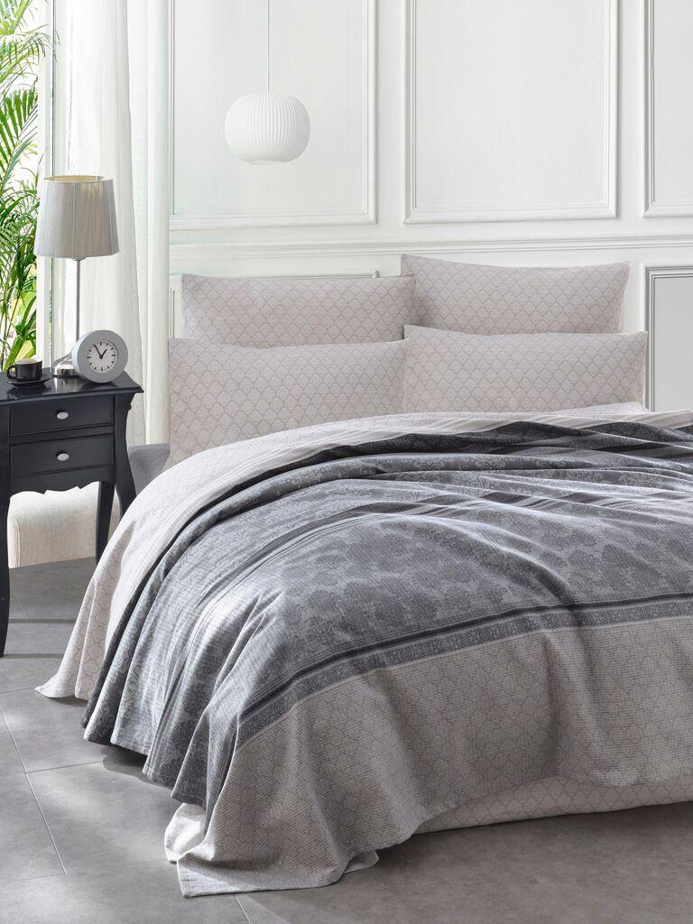 L'essentiel Maison Set prekrivač za krevet za jednu osobu, kreativni, 160x235cm, sivi