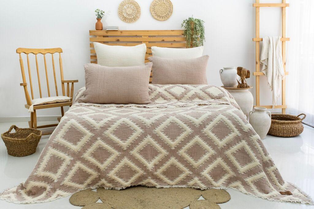 L'essentiel Maison Set Prekrivač Sonia, 200x220cm, Bež