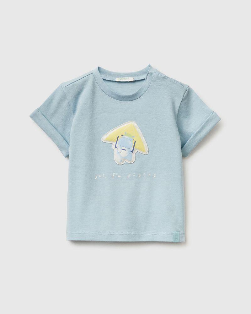 Benetton Majica za bebe 3I1XA106YW-33W-68, Plava