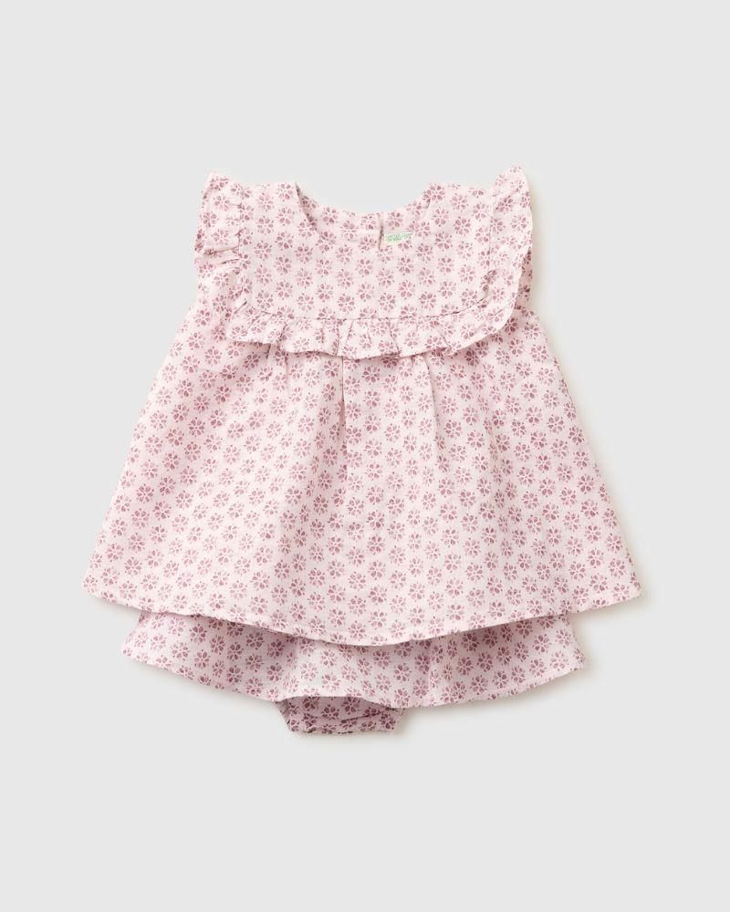 Benetton Komplet za bebe 4NVDAK001W-68E-74, Roze